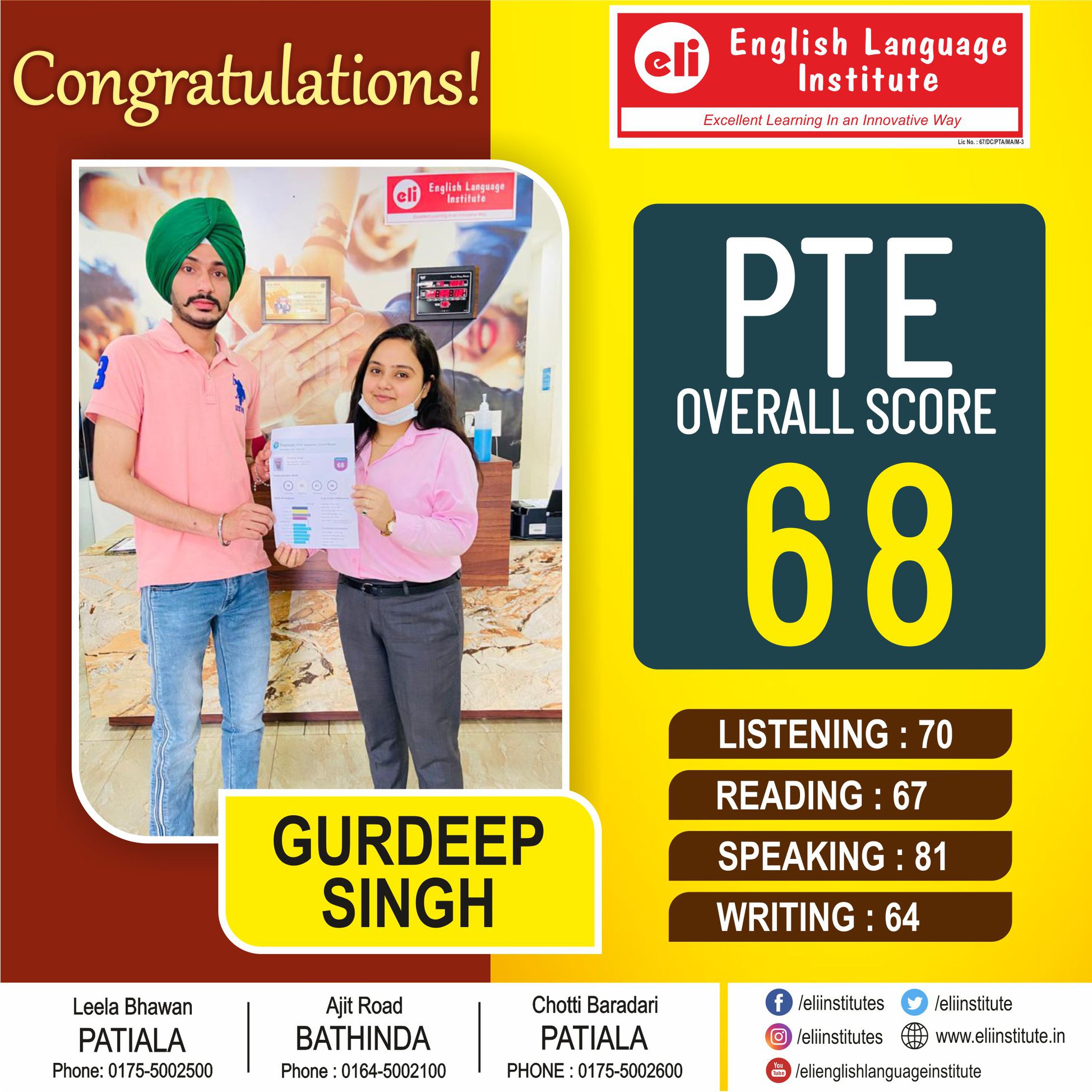 IELTS PTE RESULTS