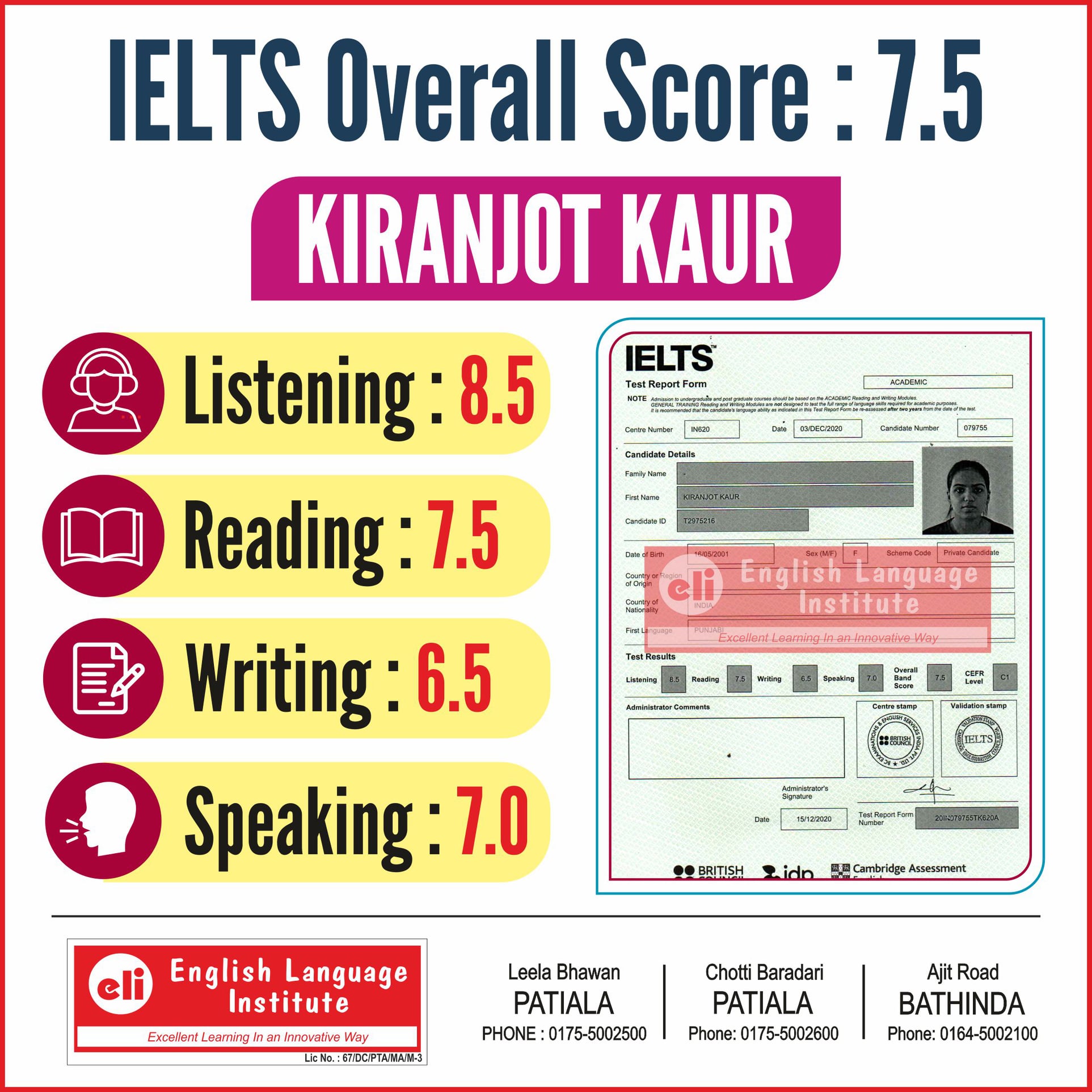 IELTS PTE RESULTS