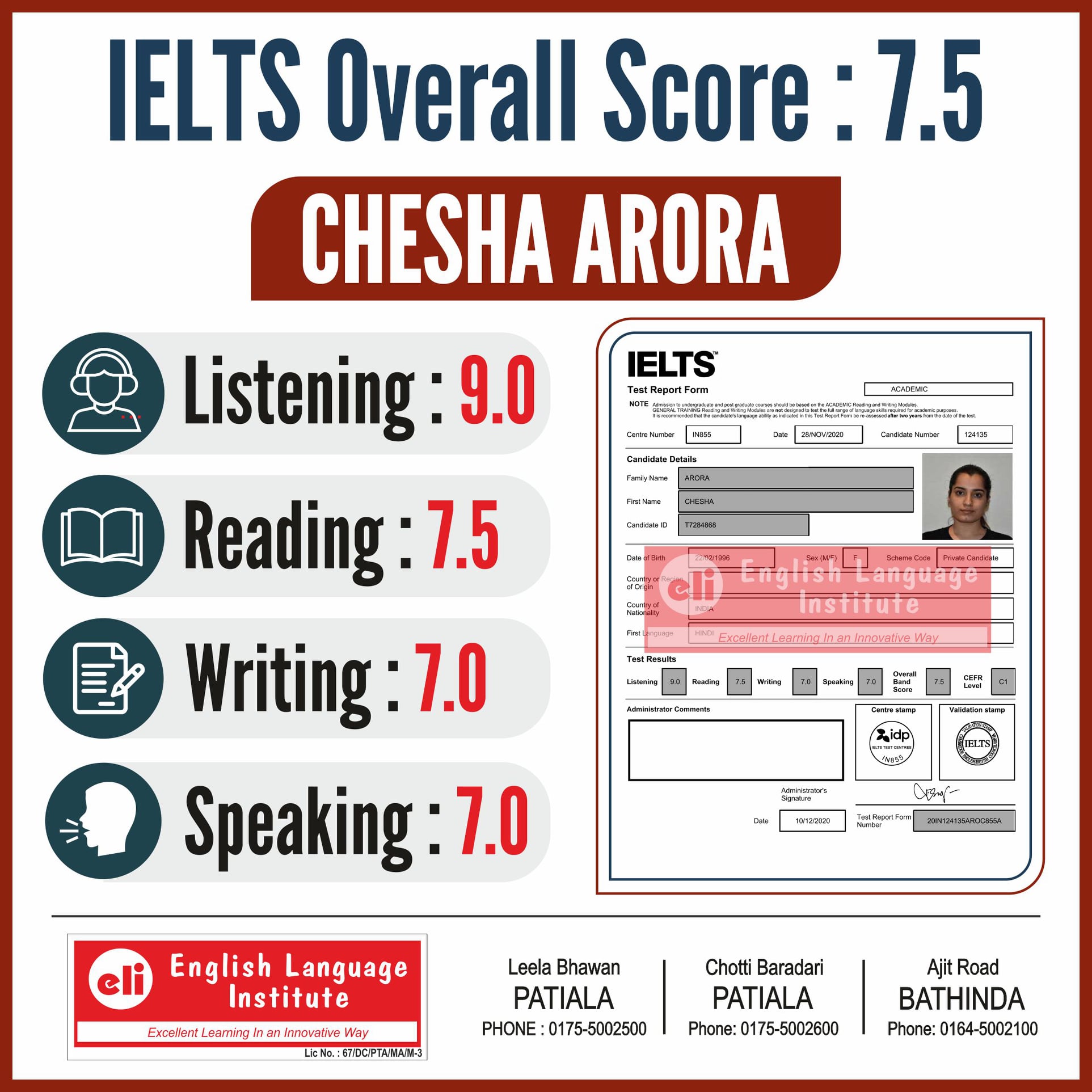 IELTS PTE RESULTS