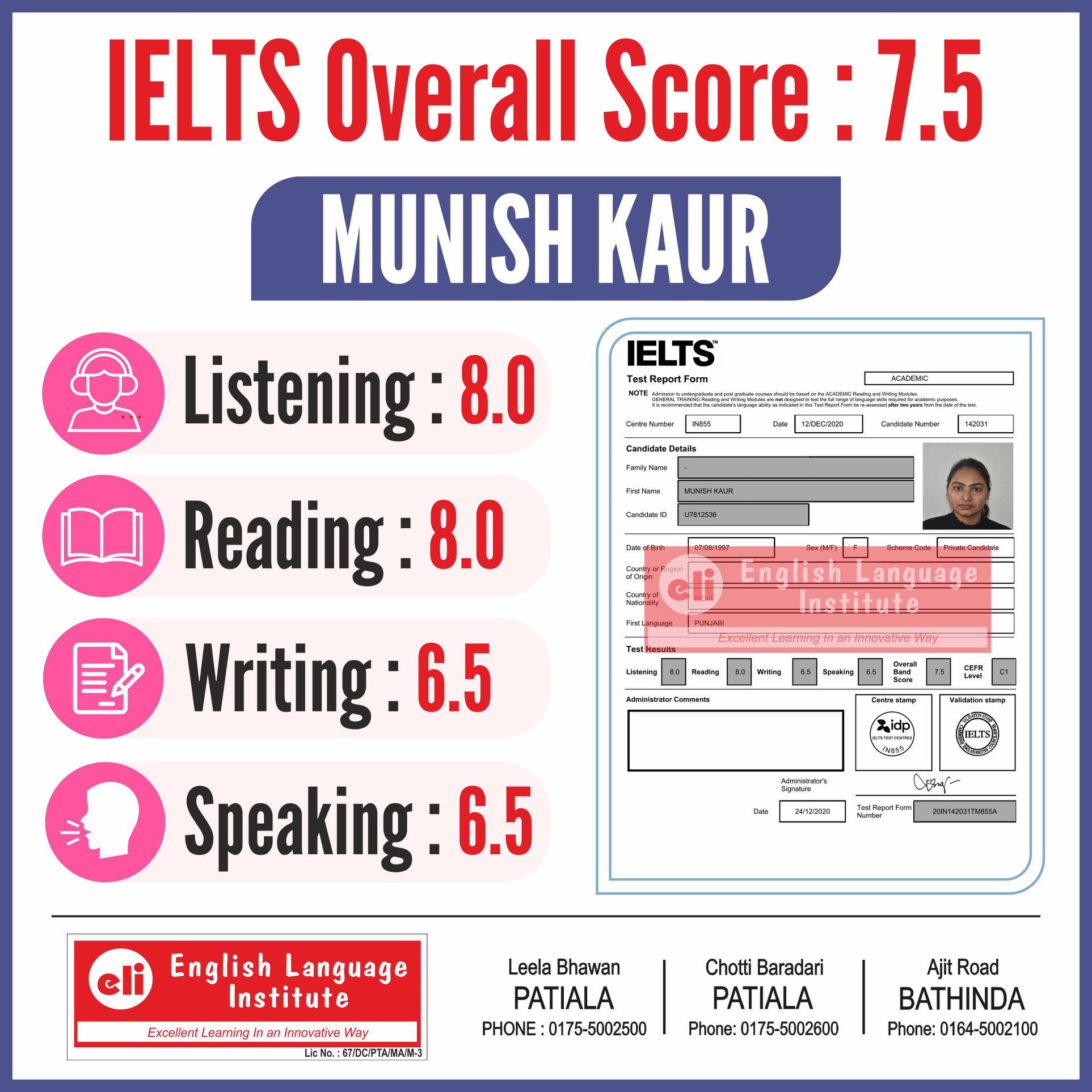 IELTS PTE RESULTS